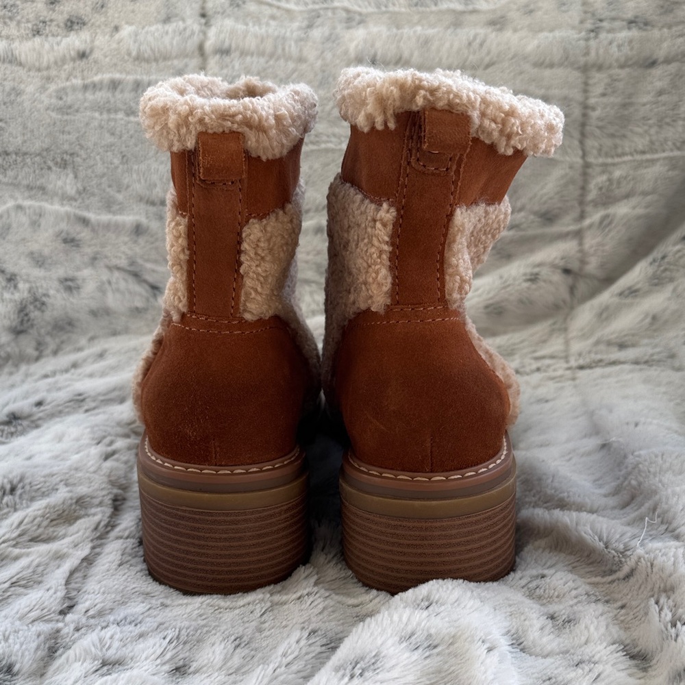 Naturalizer “Jett” Tan Shearling Ankle Boots size 9 1/2 NWOT - Picture 3 of 8